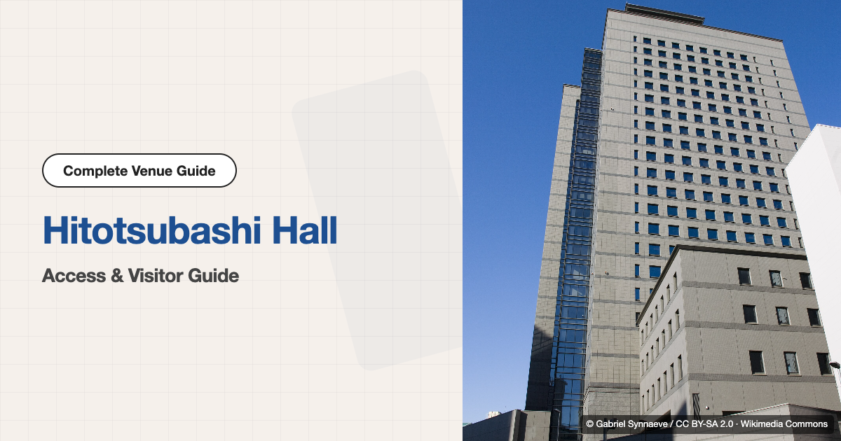 Hitotsubashi Hall Access & Visitor Guide
